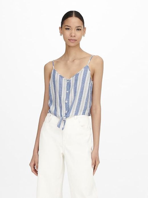 Top corto de tirante fino con rayas Only English Manor
