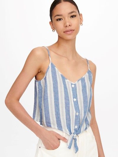 Top corto de tirante fino con rayas Only English Manor