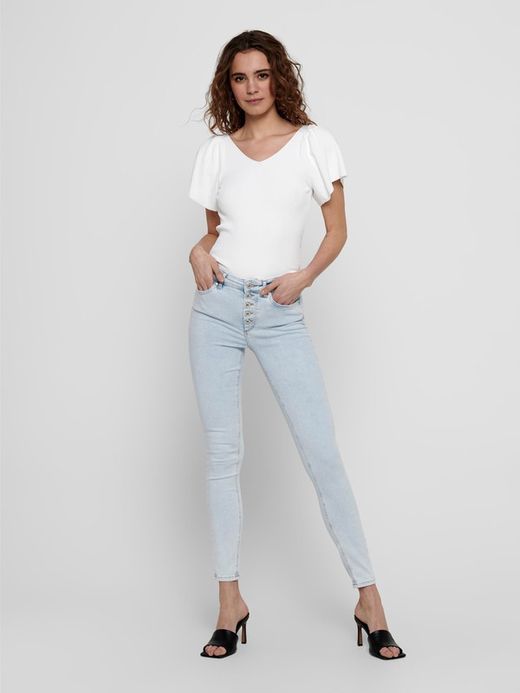 Top de punto con manga volante Only Eggnog