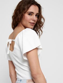 Top de punto con manga volante Only Eggnog