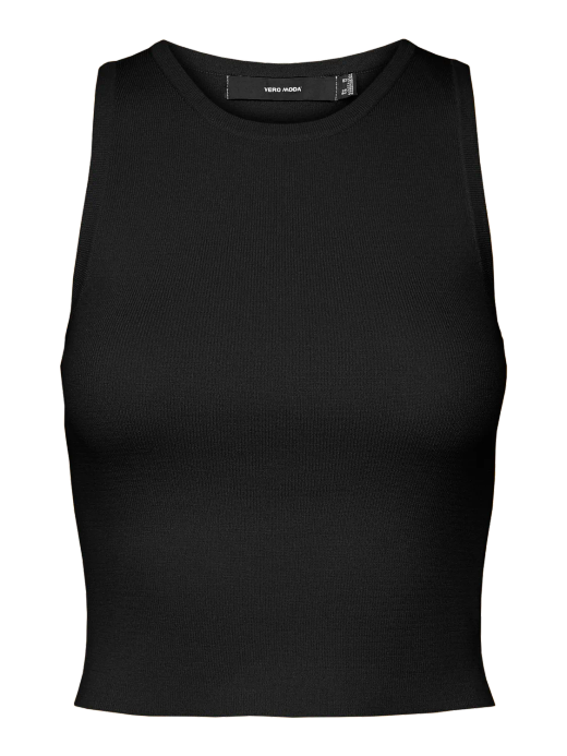 Top de punto corto Vero Moda Black