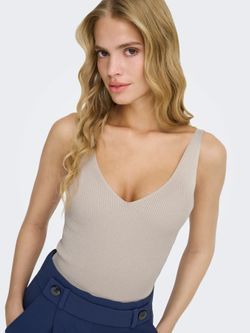 Top de punto de tirantes canalé Jdy Pumice Stone