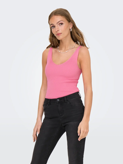 Top de punto de tirantes canalé Jdy Rose