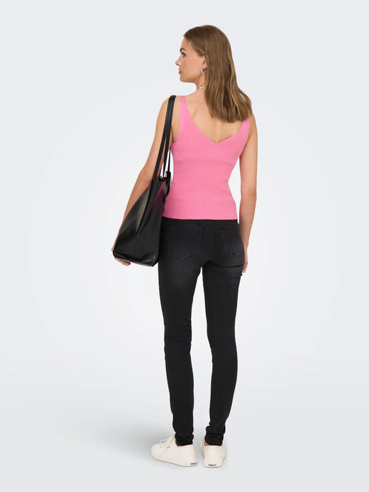 Top de punto de tirantes canalé Jdy Rose