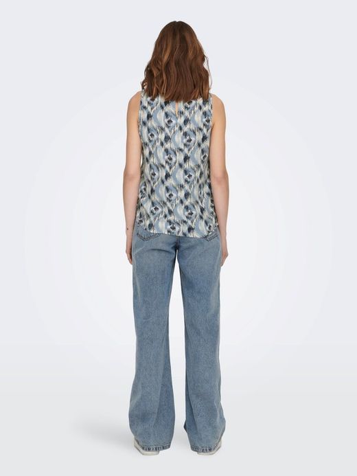 Top de tirante ancho con estampado geométrico Only Faded Denim