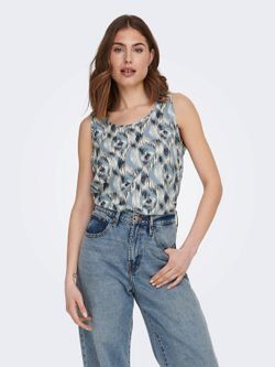 Top de tirante ancho con estampado geométrico Only Faded Denim