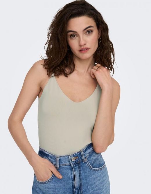 Top de tirante fino básico Only Bisque