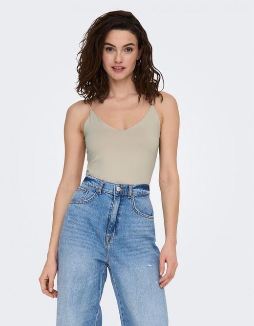 Top de tirante fino básico Only Bisque
