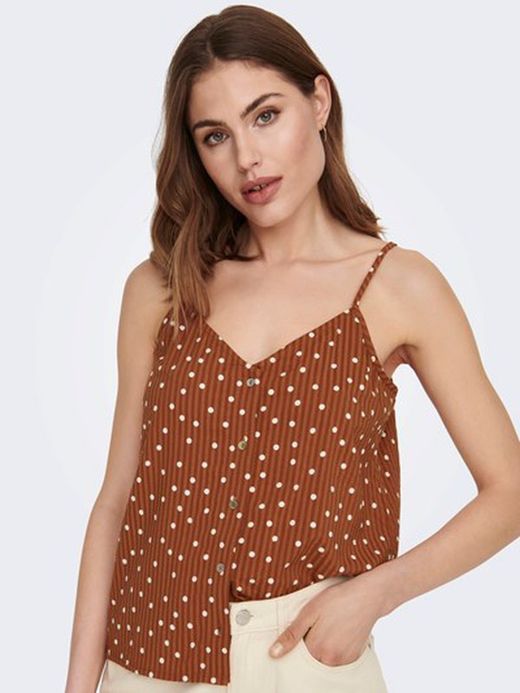 Top de tirante fino con topos Only Ginger Bread