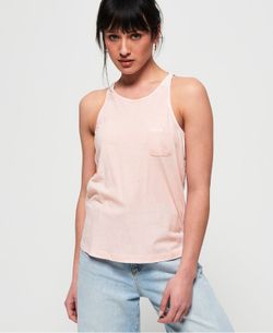 Superdry Pink Basic Pocket Tank Top