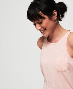 Superdry Pink Basic Pocket Tank Top