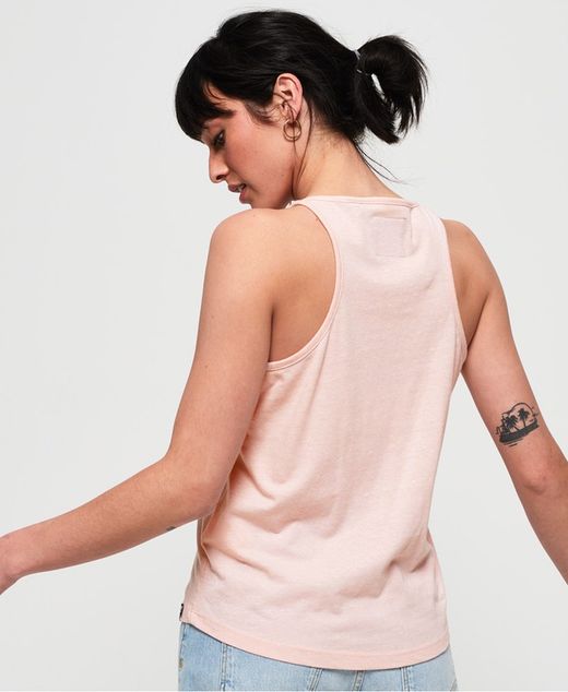 Superdry Pink Basic Pocket Tank Top