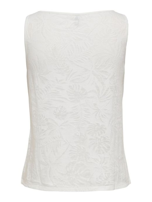 Nur Cloud Dancer Basic geknöpftes Tanktop