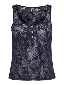 Nur Nachthimmel Basic geknöpftes Tanktop