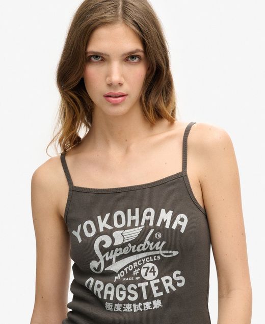 Top de tirantes canalé con print vintage Superdry Vintage