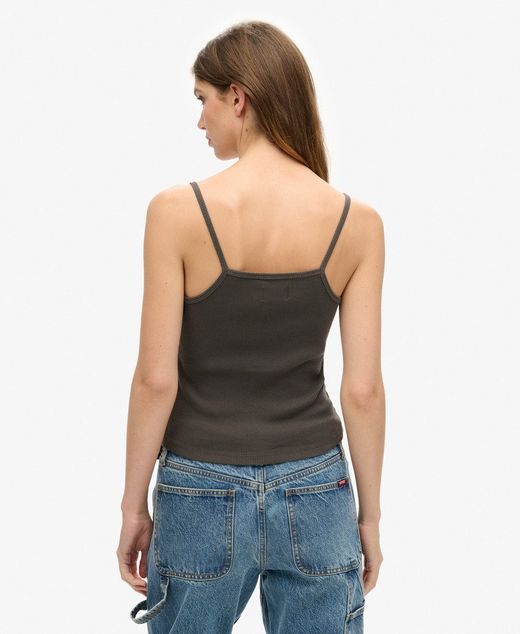 Top de tirantes canalé con print vintage Superdry Vintage