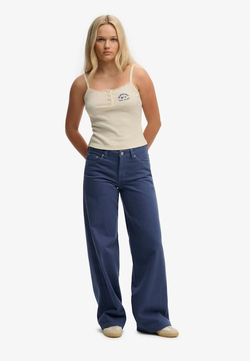 Top de tirantes canalé Superdry Off White