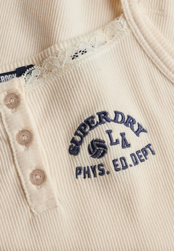 Top de tirantes canalé Superdry Off White