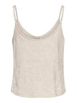 Top de tirantes con bordado floral monocolor Only Moonbean
