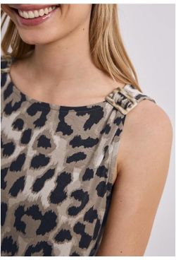 Top de tirantes con estampado animal print Street One Beige