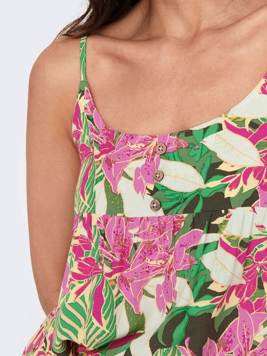 Top de tirantes con estampado tropical Only Forest Night