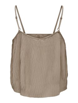 Top de tirantes con micro plisado Only Bisque