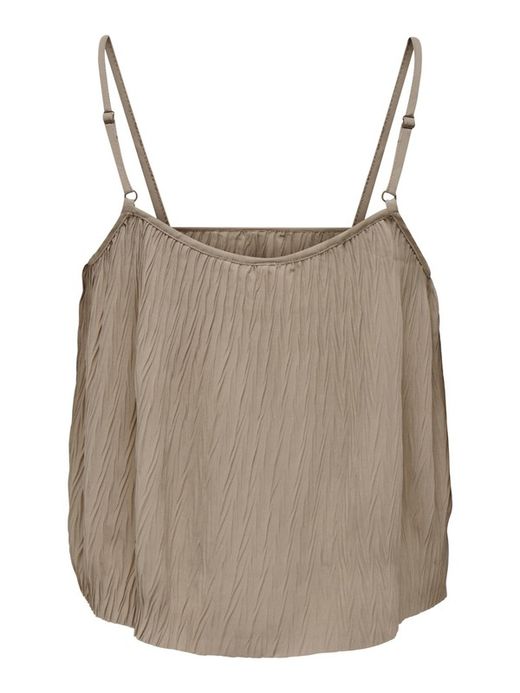 Top de tirantes con micro plisado Only Bisque