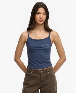 Top de tirantes corto Superdry Navy