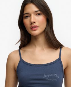 Top de tirantes corto Superdry Navy