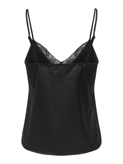 Top de tirantes de raso y con puntillas Only Black