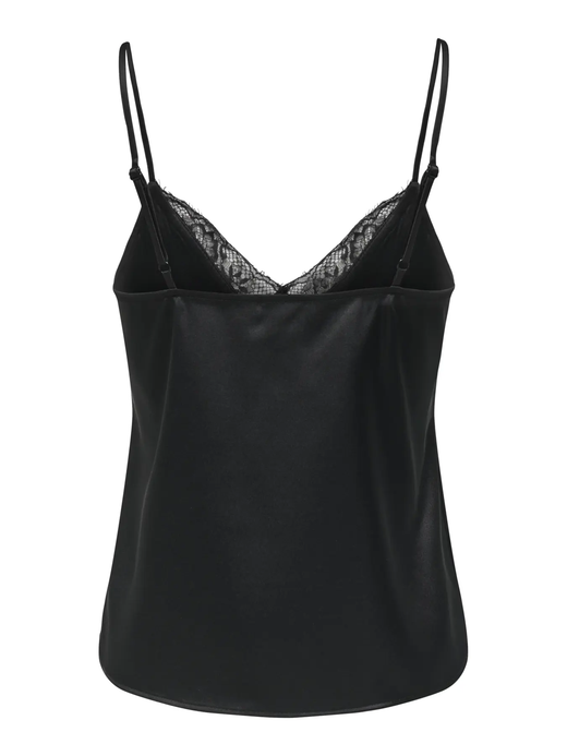 Top de tirantes de raso y con puntillas Only Black