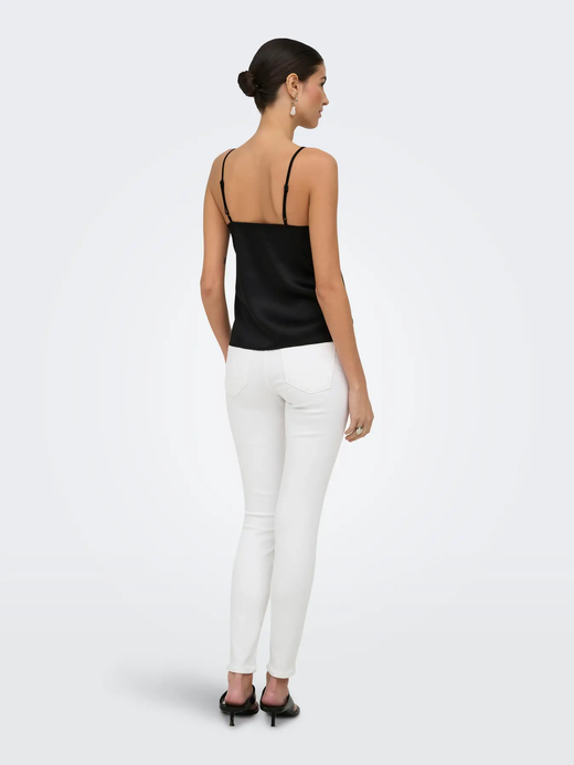 Top de tirantes de raso y con puntillas Only Black
