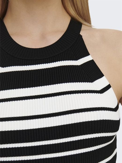 Top punto con rayas horizontales Only Black
