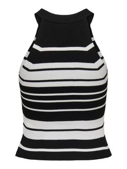Top punto con rayas horizontales Only Black
