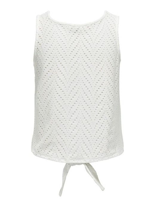 Top s/m calado con nudo Jdy Cloud Dancer