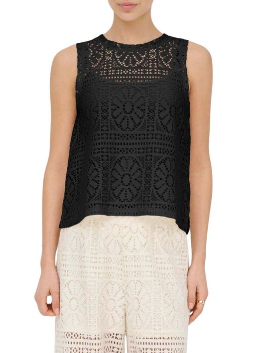 Top s/m con calados Only Black