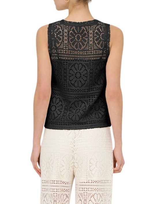 Top s/m con calados Only Black