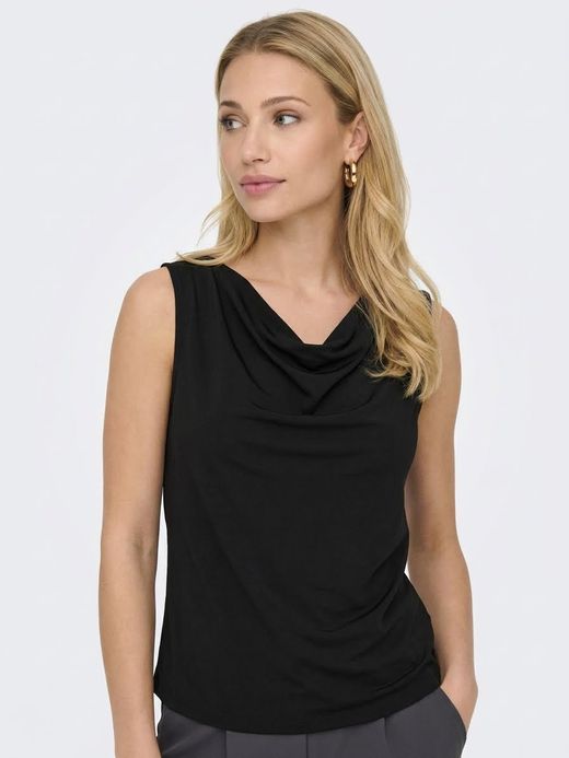 Top s/m con cuello drapeado Only Black