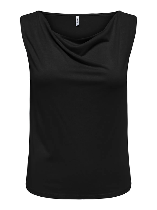 Top s/m con cuello drapeado Only Black