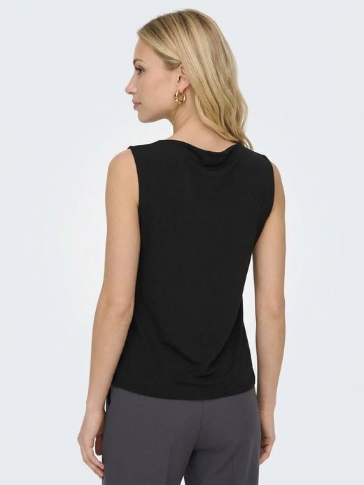 Top s/m con cuello drapeado Only Black