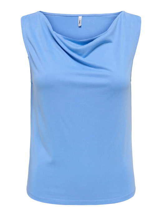 Top s/m con cuello drapeado Only Blue
