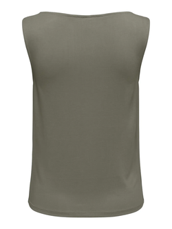 Top s/m con cuello drapeado Only Olive Night