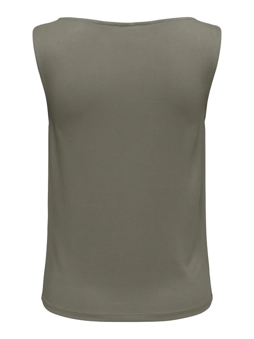 Top s/m con cuello drapeado Only Olive Night