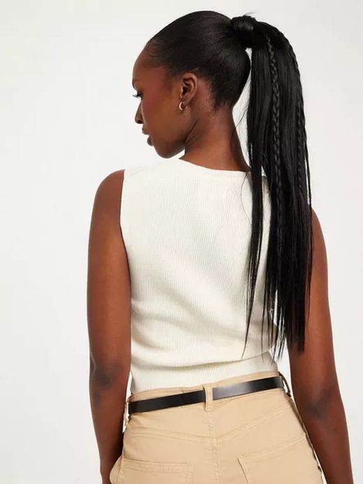 Top s/m corto canalé Only Cloud Dancer