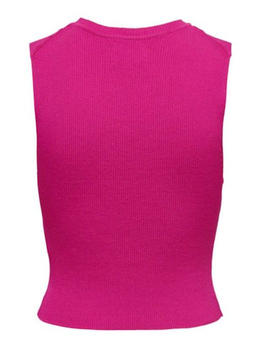 Top s/m corto canalé Only Pink