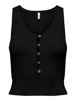 Top s/m de punto con botones Only Black