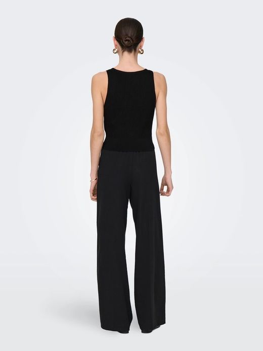 Top s/m de punto con botones Only Black