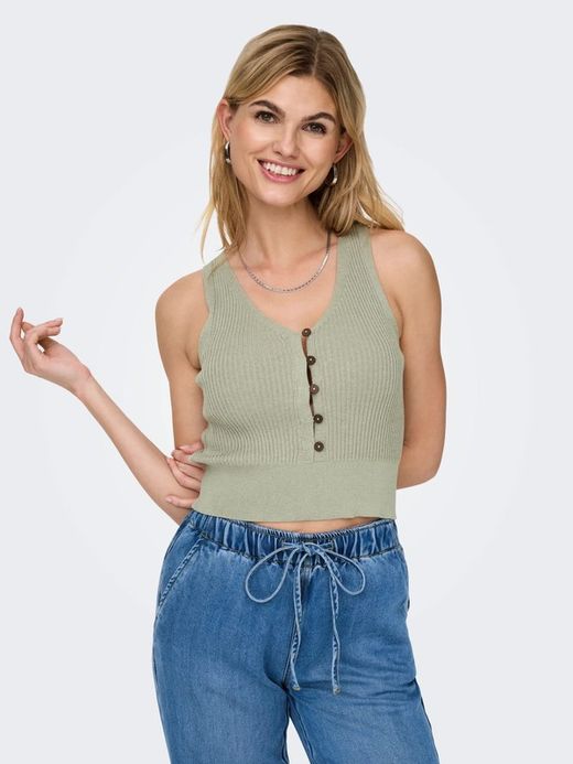 Top s/m de punto con botones Only Elm