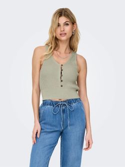 Top s/m de punto con botones Only Elm