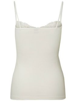 Vero Moda Weißes durchbrochenes dünnes Trägershirt